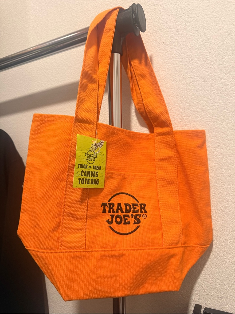 Trader Joe's Orange Canvas Tote Bag - Picture 4 of 4